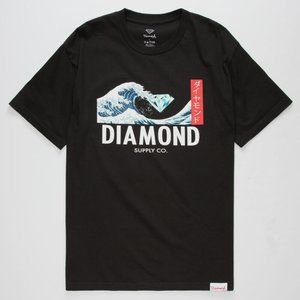 DIAMOND SUPPLY CO. The Great Wave T-Shirt in Black